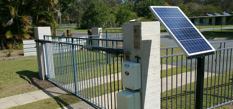 Northridge Ramset Solar Panel Sliding Gate Installation